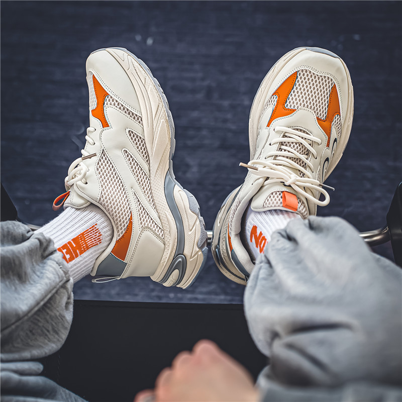 Men's Shoes Sneakers Running Shoes for Men Unisex Women Casual Walking Lace-up Training Lightweight Dark Blue Fashion Lifestyle