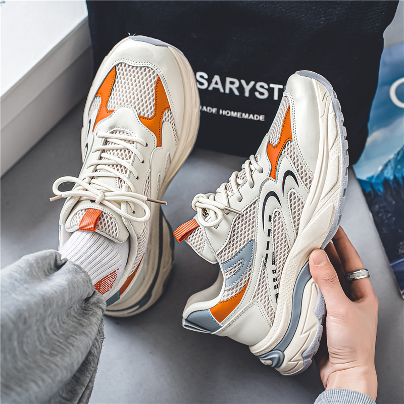 Men's Shoes Sneakers Running Shoes for Men Unisex Women Casual Walking Lace-up Training Lightweight Dark Blue Fashion Lifestyle