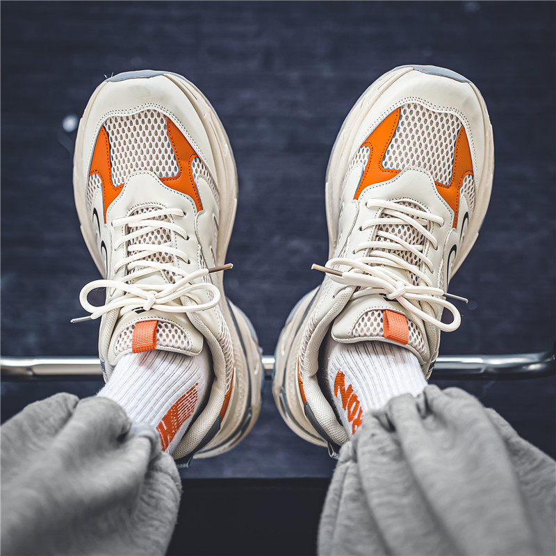 Men's Shoes Sneakers Running Shoes for Men Unisex Women Casual Walking Lace-up Training Lightweight Dark Blue Fashion Lifestyle