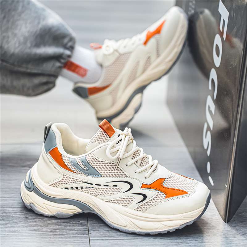 Men's Shoes Sneakers Running Shoes for Men Unisex Women Casual Walking Lace-up Training Lightweight Dark Blue Fashion Lifestyle