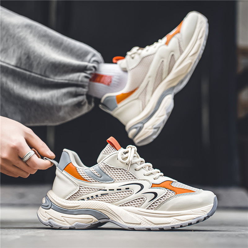 Men's Shoes Sneakers Running Shoes for Men Unisex Women Casual Walking Lace-up Training Lightweight Dark Blue Fashion Lifestyle