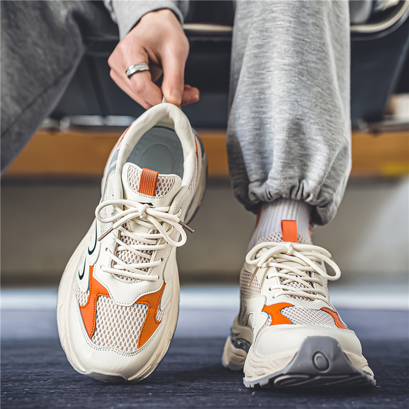 Men's Shoes Sneakers Running Shoes for Men Unisex Women Casual Walking Lace-up Training Lightweight Dark Blue Fashion Lifestyle