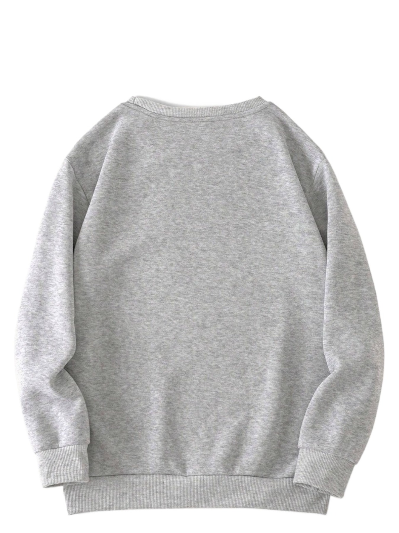 1 piece of women's or men's stylish black crew neck sweatshirt, machine washable, perfect choice for autumn and winter
