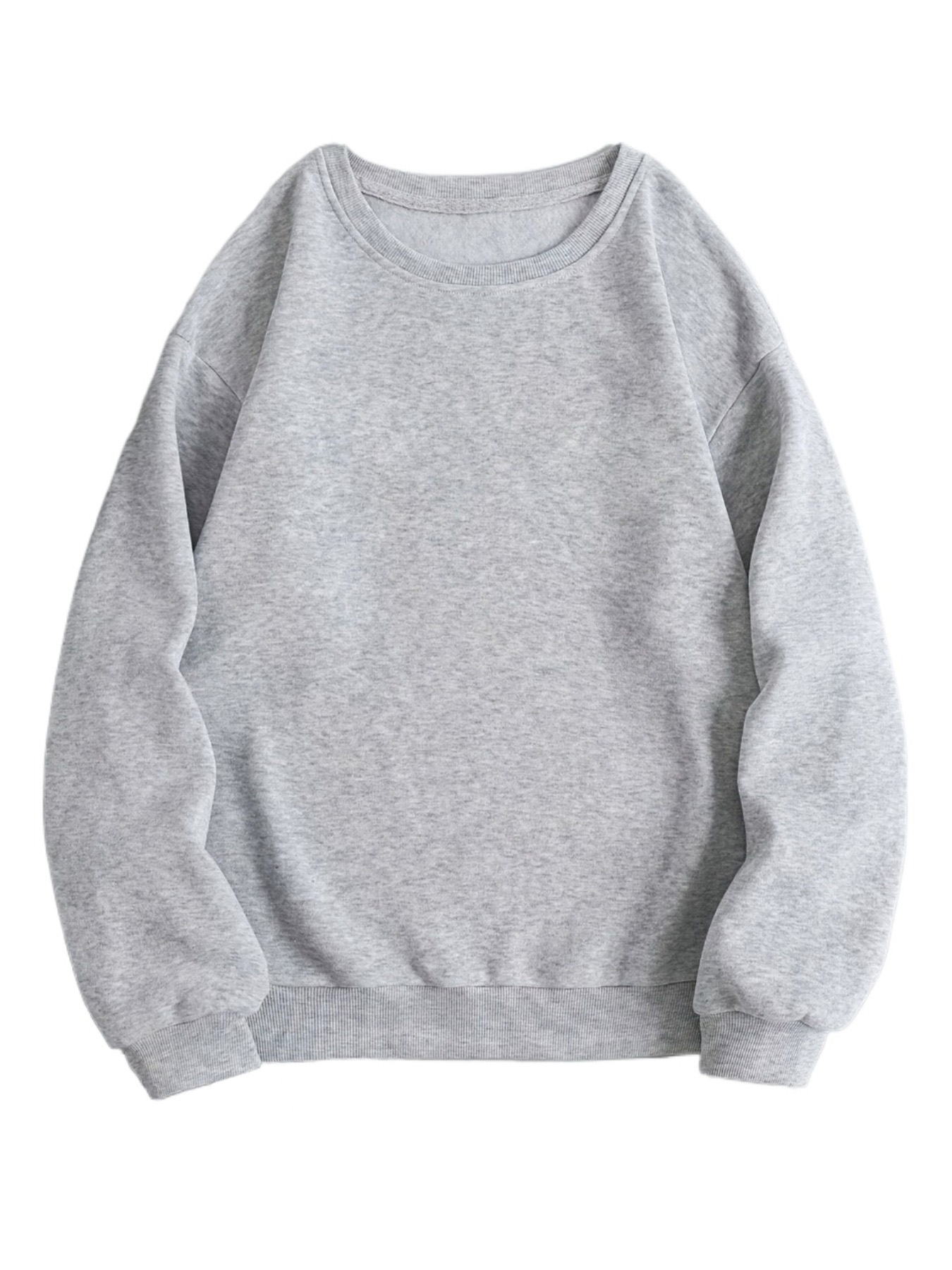 1 piece of women's or men's stylish black crew neck sweatshirt, machine washable, perfect choice for autumn and winter