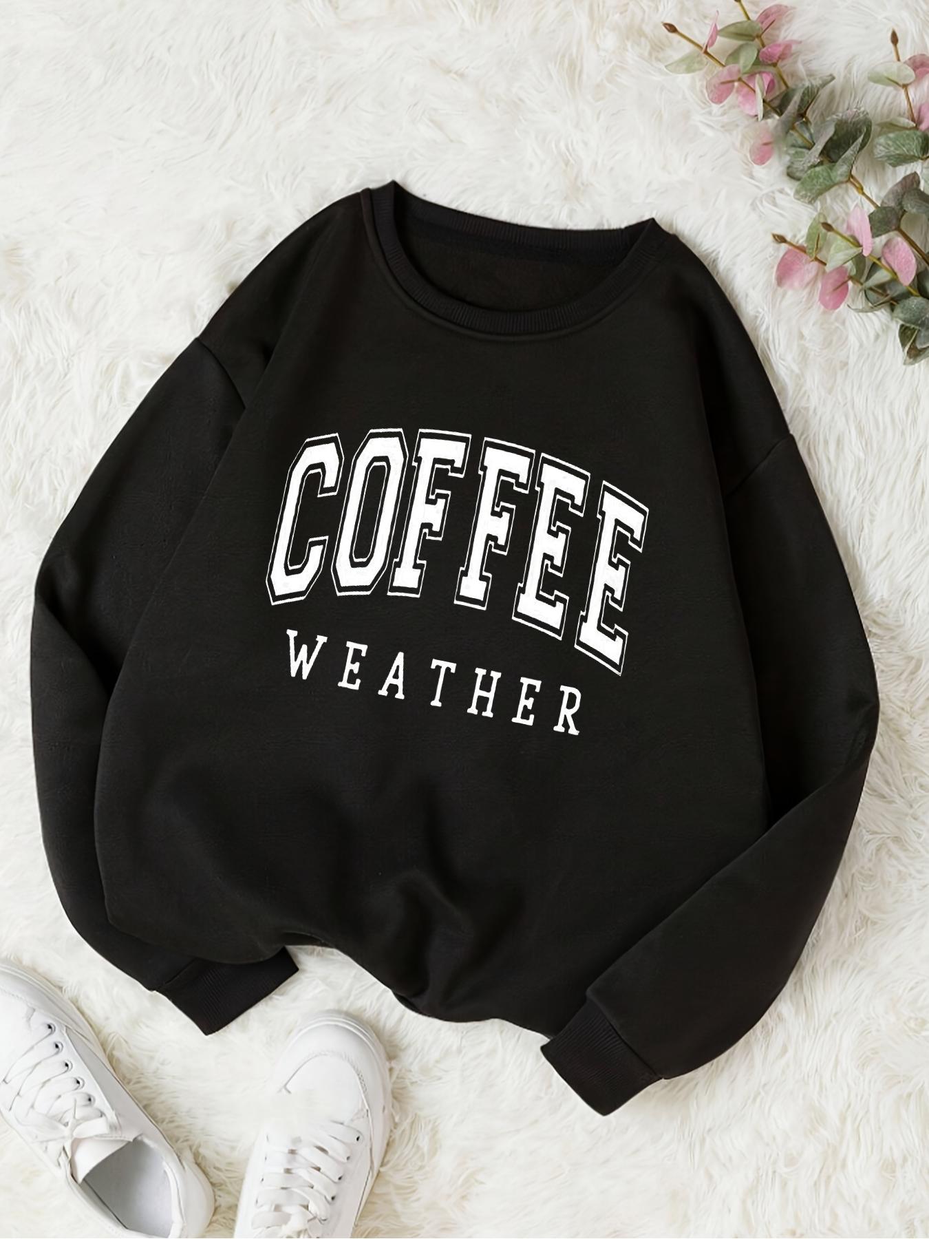 Women's Letter Print Crew Neck Sweatshirt, Casual Long Sleeve Pullover for Fall & Winter, Women's Clothes for Daily Wear