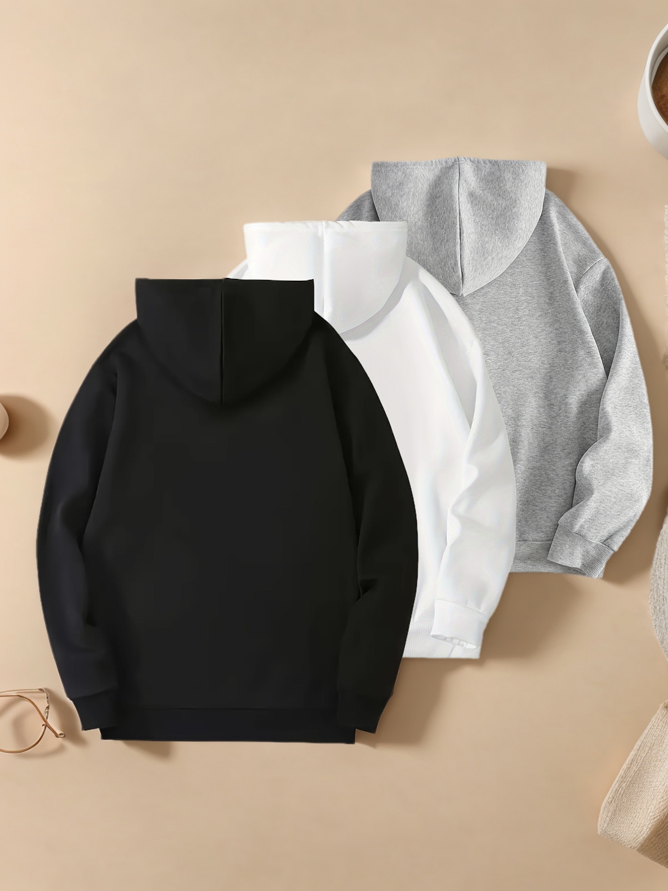 Unisex Paris Print Hooded Sweatshirt, Casual Style Long Sleeve Pullover with Drawstring and Front Pocket for Women, Sporty Athletic Hoodie For Fall & Winter