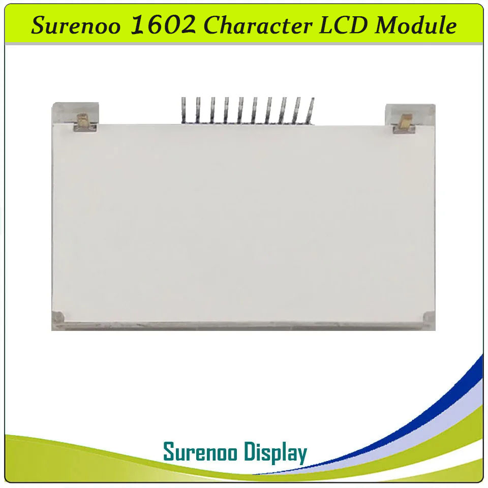 SLC1602I PCB=41.50X33.30MM 1602 16*2 COG Surenoo Character LCD Module Display Screen Panel Integrated Serial SPI ST7032 Controller FSTN Positive LCD with White LED Backlight for Arduino UNO Nano Mega2560