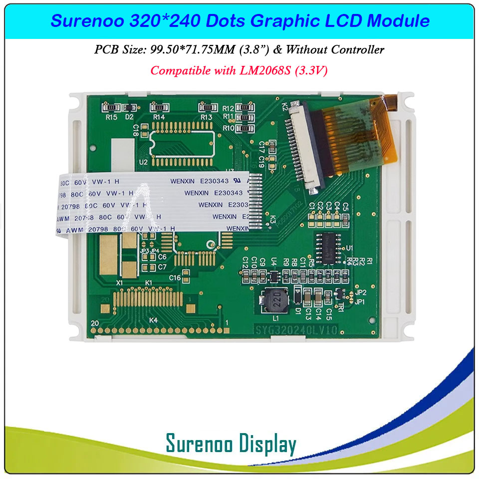 SLG320240E Outline=99.50X71.75MM LM2068E LM2068S 3.8