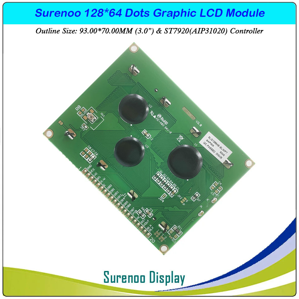 SLG12864B PCB=93.00X70.00MM 3.0