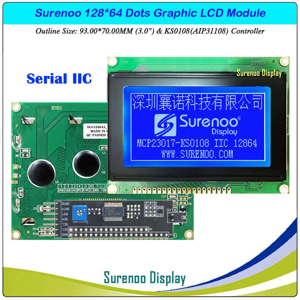 SLG12864A Outline=93.00X70.00MM 3.0