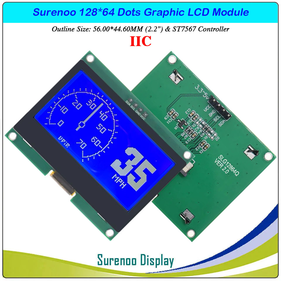 SLG12864Q Outline=56.00X44.60MM 2.2