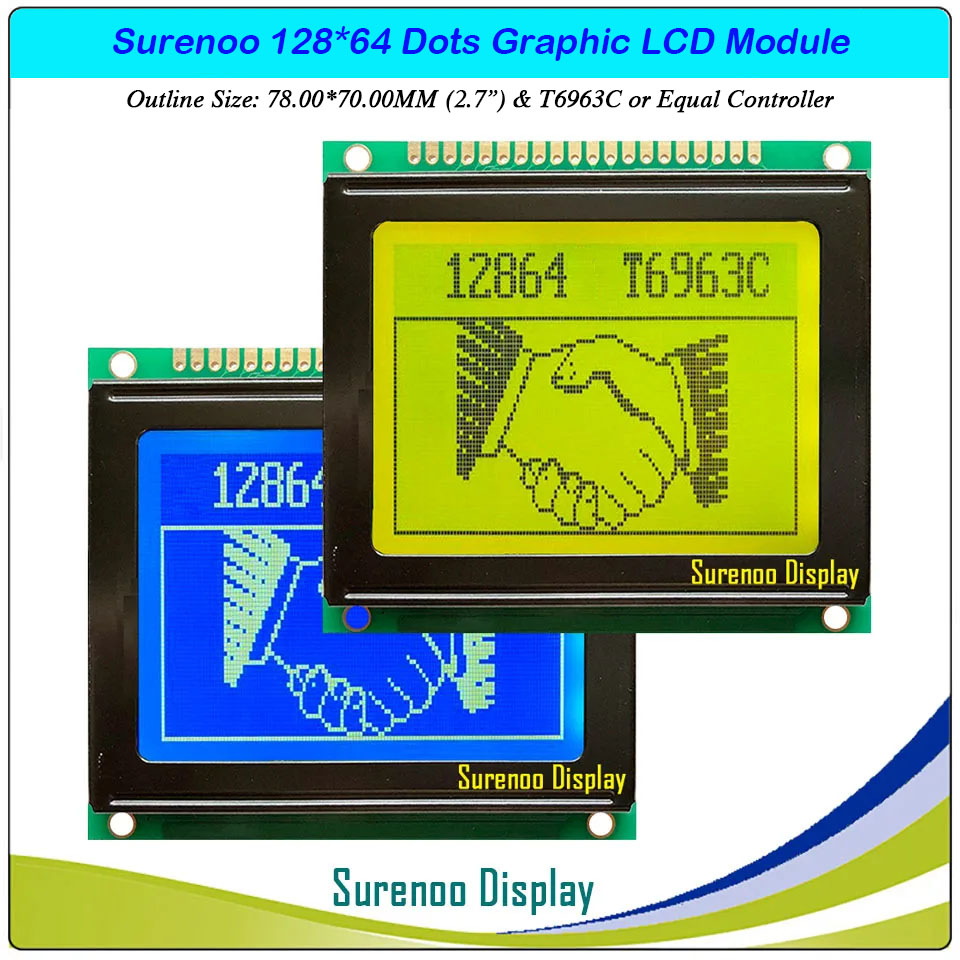 SLG12864H PCB=78.00X70.00MM 2.7