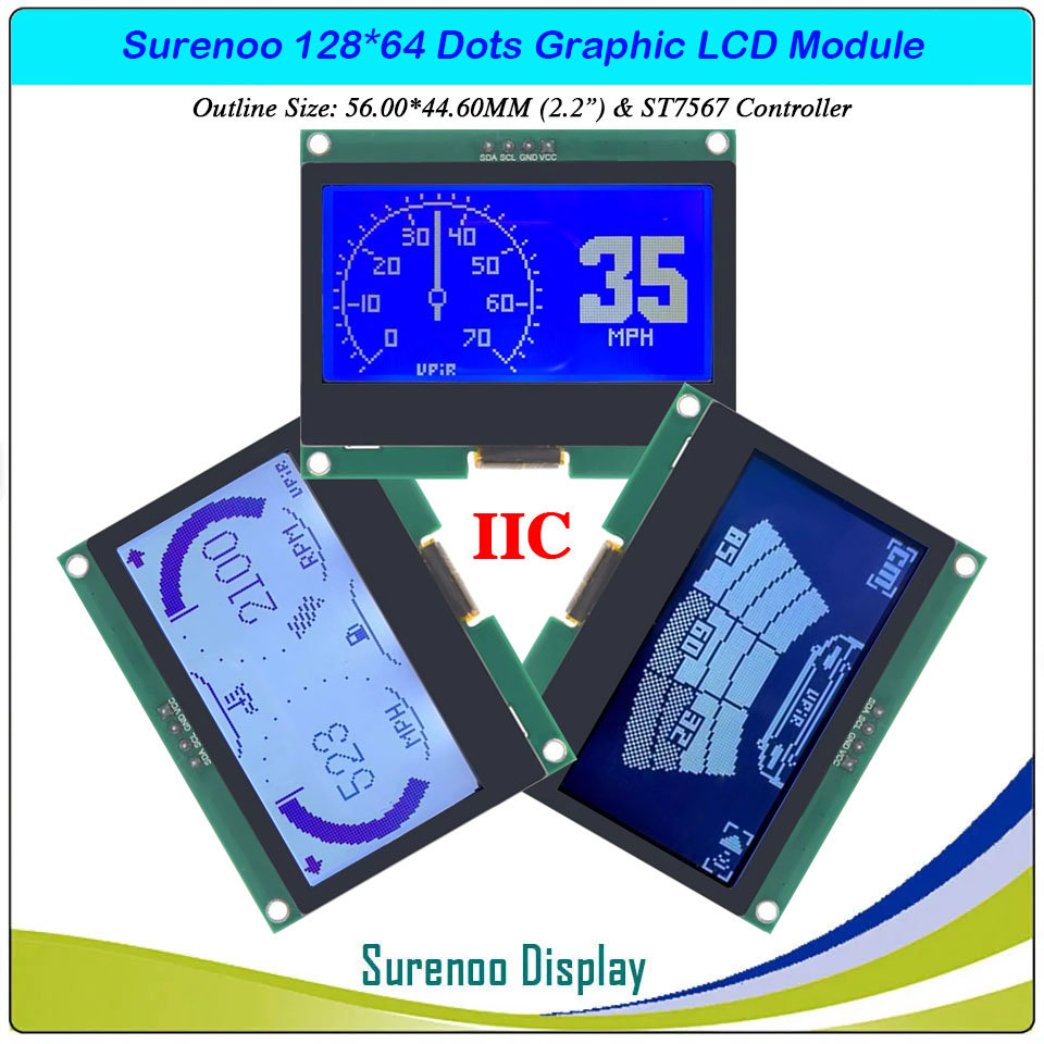 SLG12864Q Outline=56.00X44.60MM 2.2