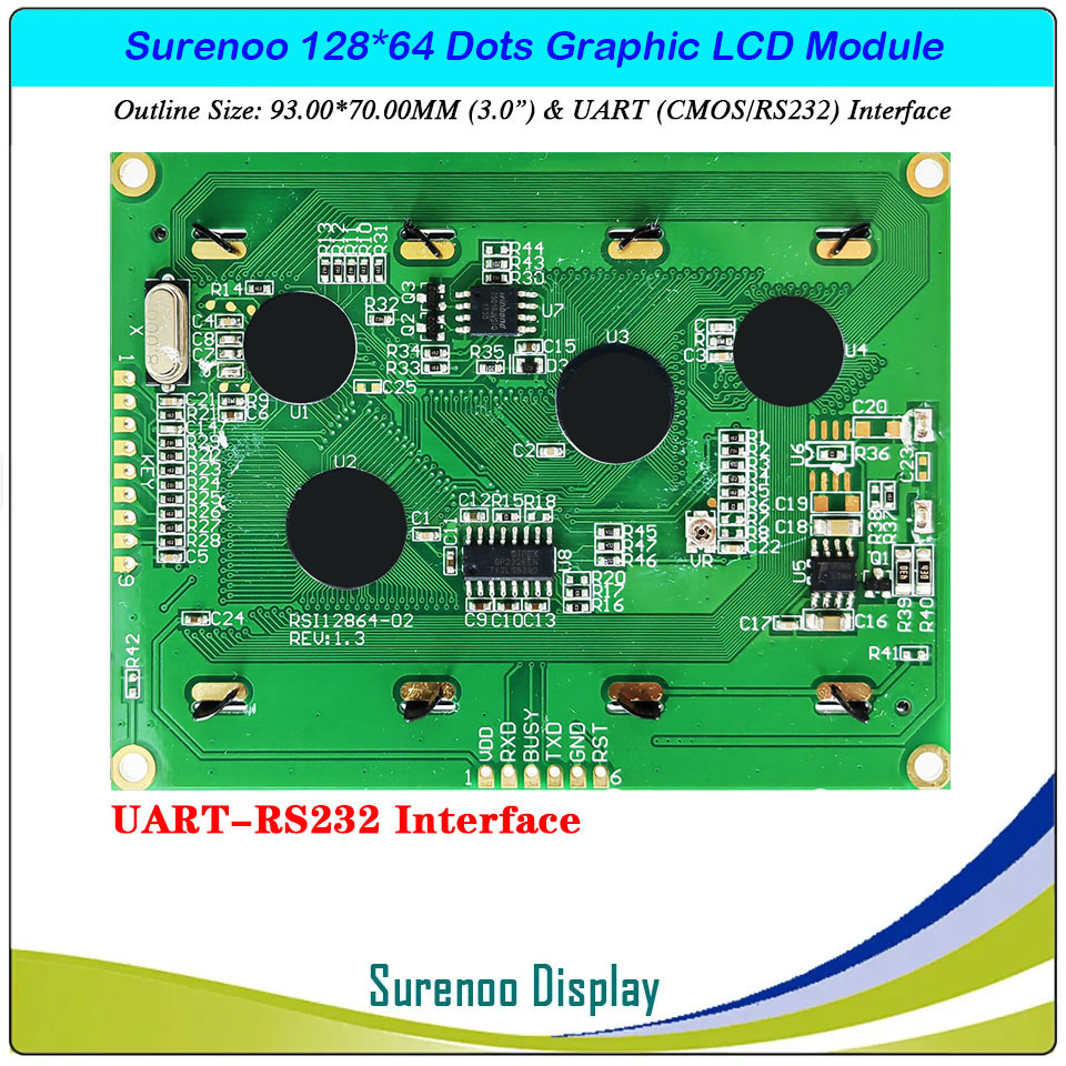 SLG12864D Outline=93.00X70.00MM 3.0