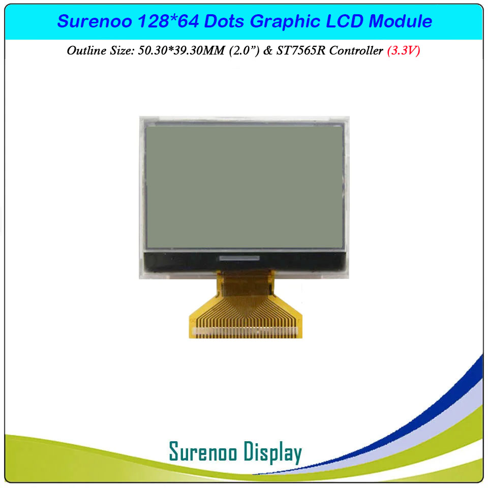 SLG12864J Outline=54.00X50.00MM 2.0