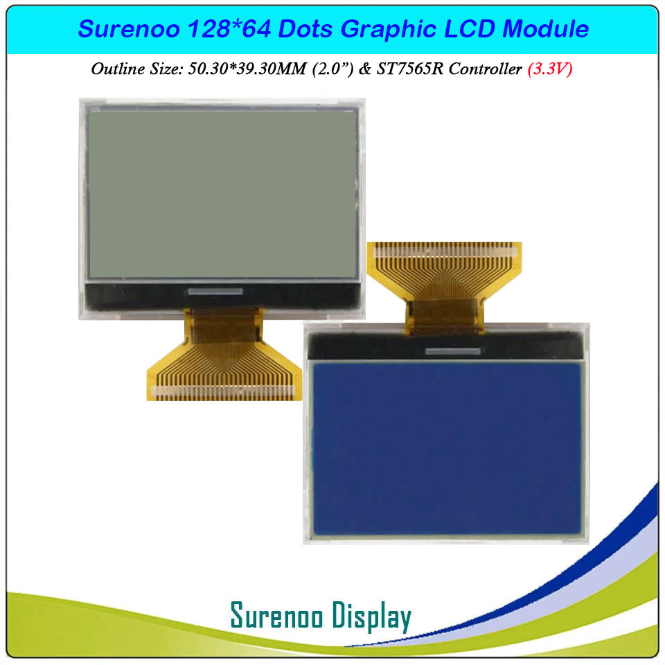 SLG12864J Outline=54.00X50.00MM 2.0