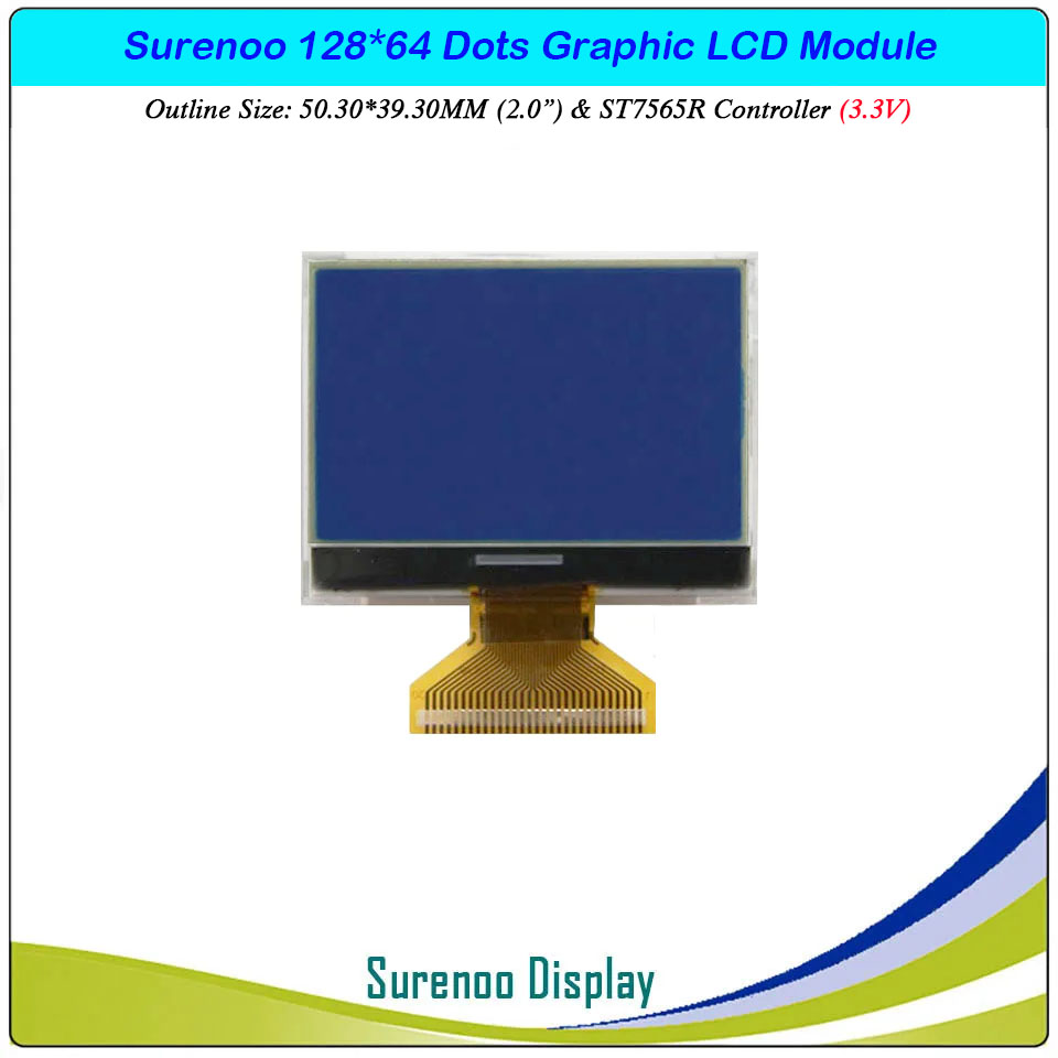 SLG12864J Outline=54.00X50.00MM 2.0