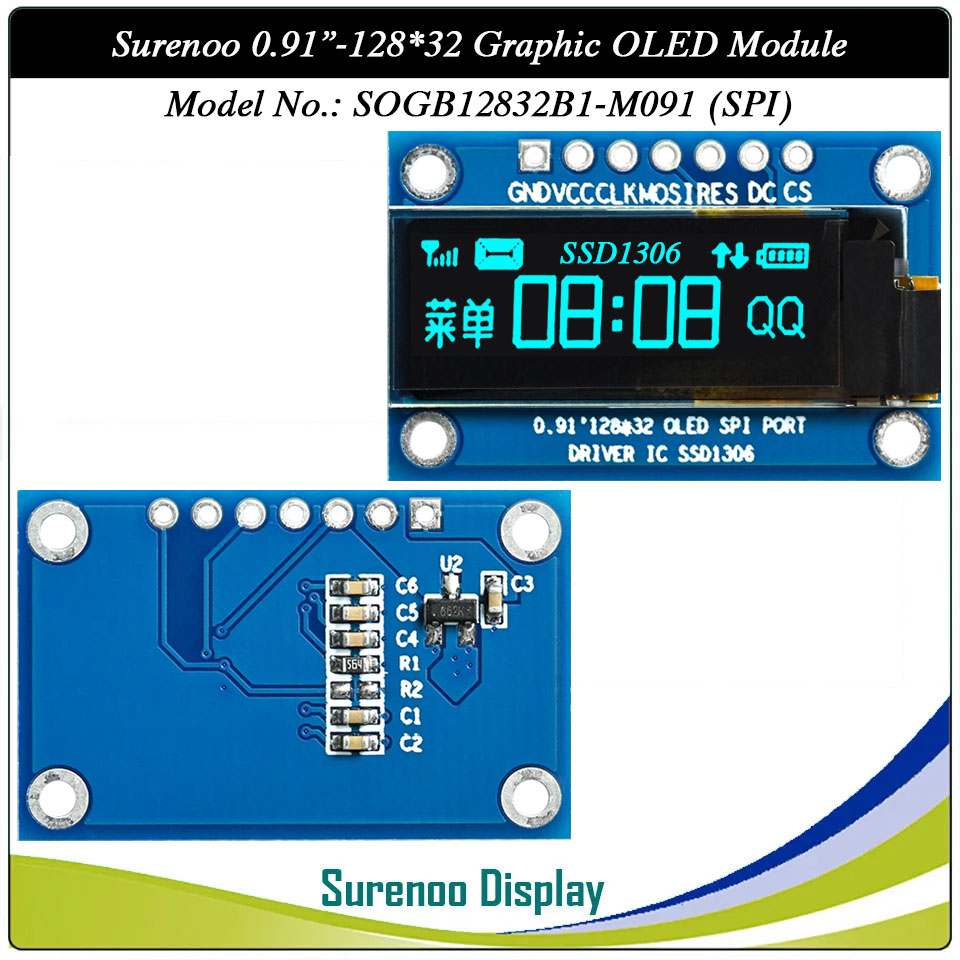 Surenoo Graphic OLED Module 0.91