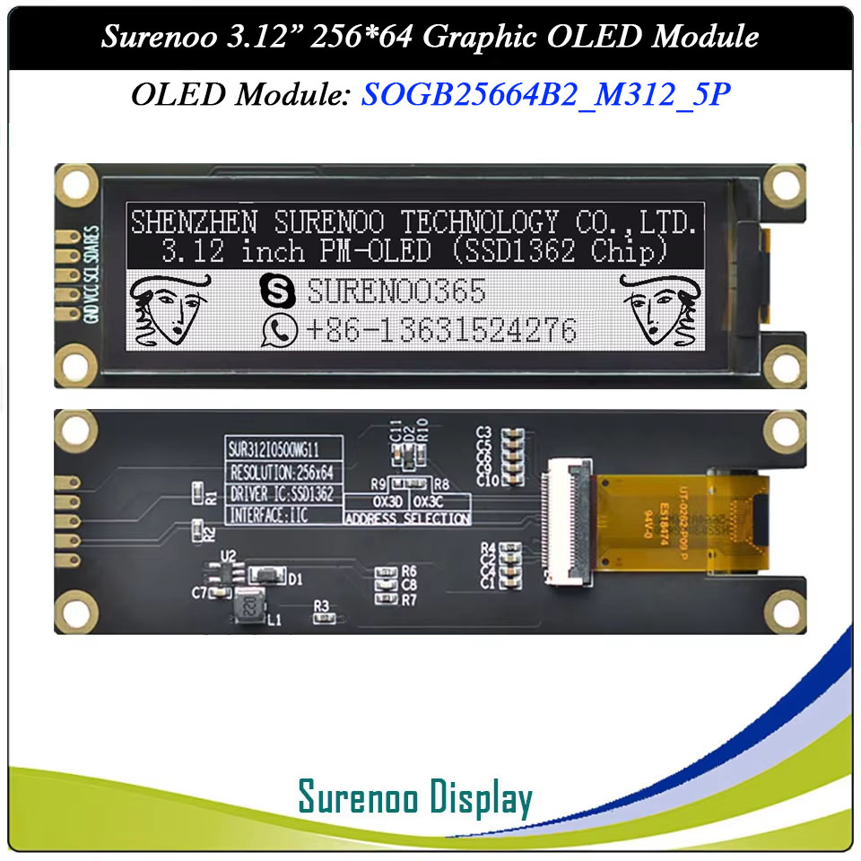Surenoo Graphic OLED Module 3.12