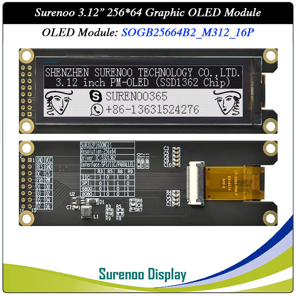 Surenoo Graphic OLED Module 3.12