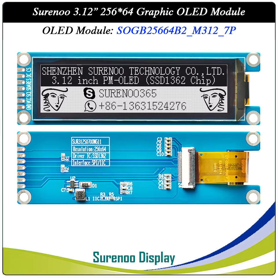 Surenoo Graphic OLED Module 3.12