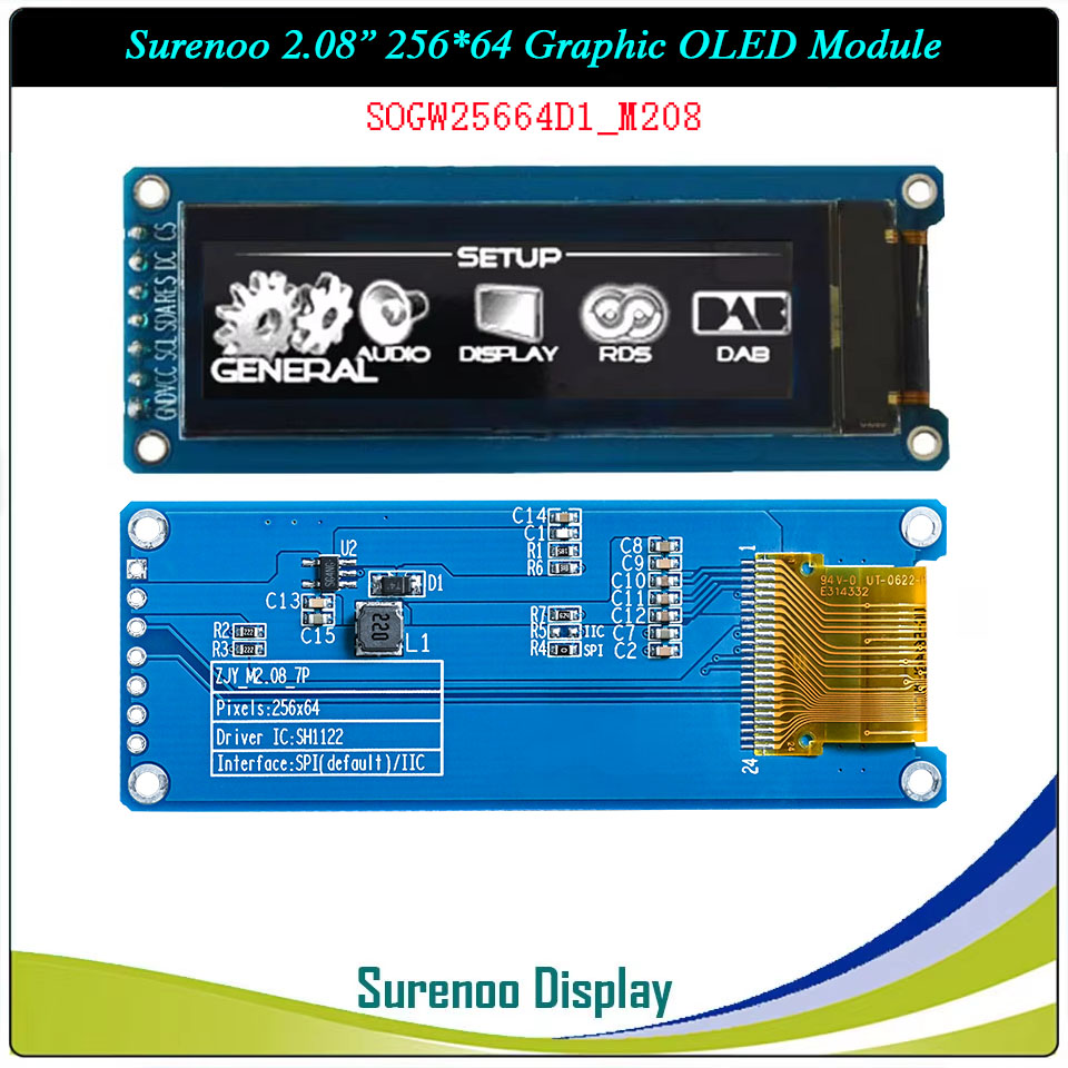 Surenoo Graphic OLED Module 2.08