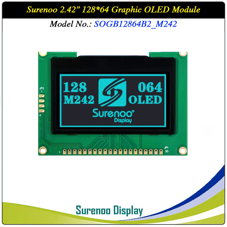 Surenoo Graphic OLED Module 75.00MMX52.70MM 2.42