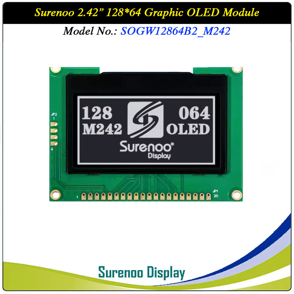 Surenoo Graphic OLED Module 75.00MMX52.70MM 2.42