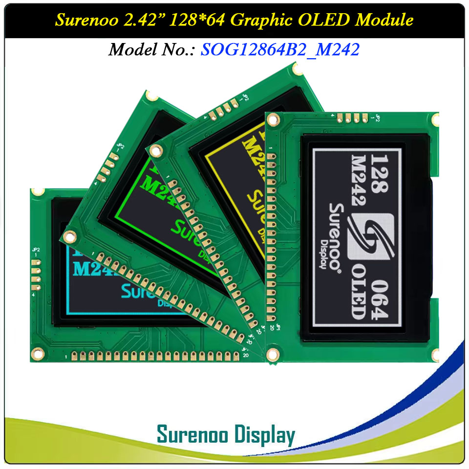 Surenoo Graphic OLED Module 75.00MMX52.70MM 2.42