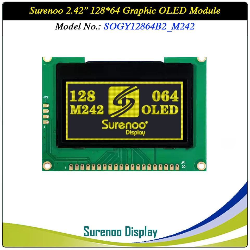 Surenoo Graphic OLED Module 75.00MMX52.70MM 2.42