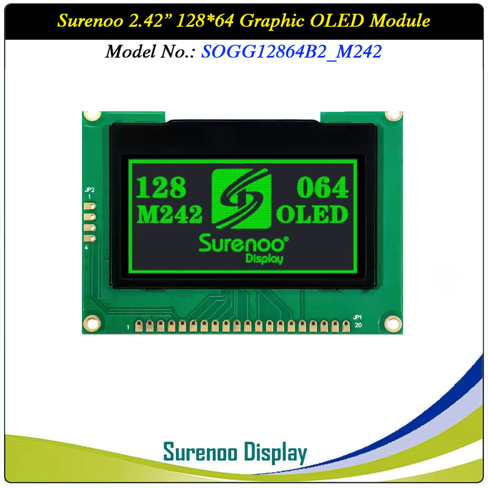 Surenoo Graphic OLED Module 75.00MMX52.70MM 2.42