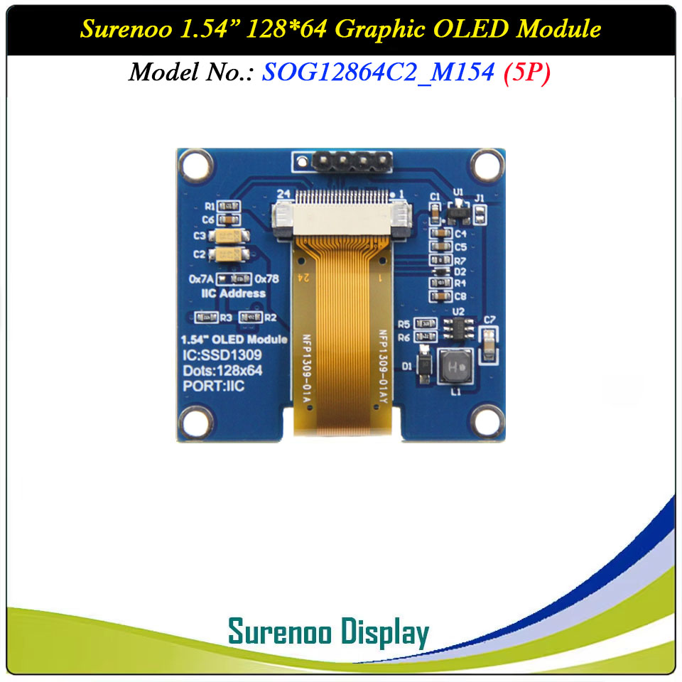 Surenoo Graphic OLED Module 1.54