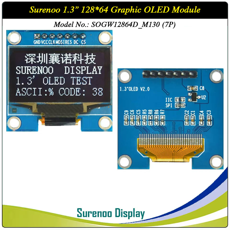 Surenoo Graphic OLED Module 1.3