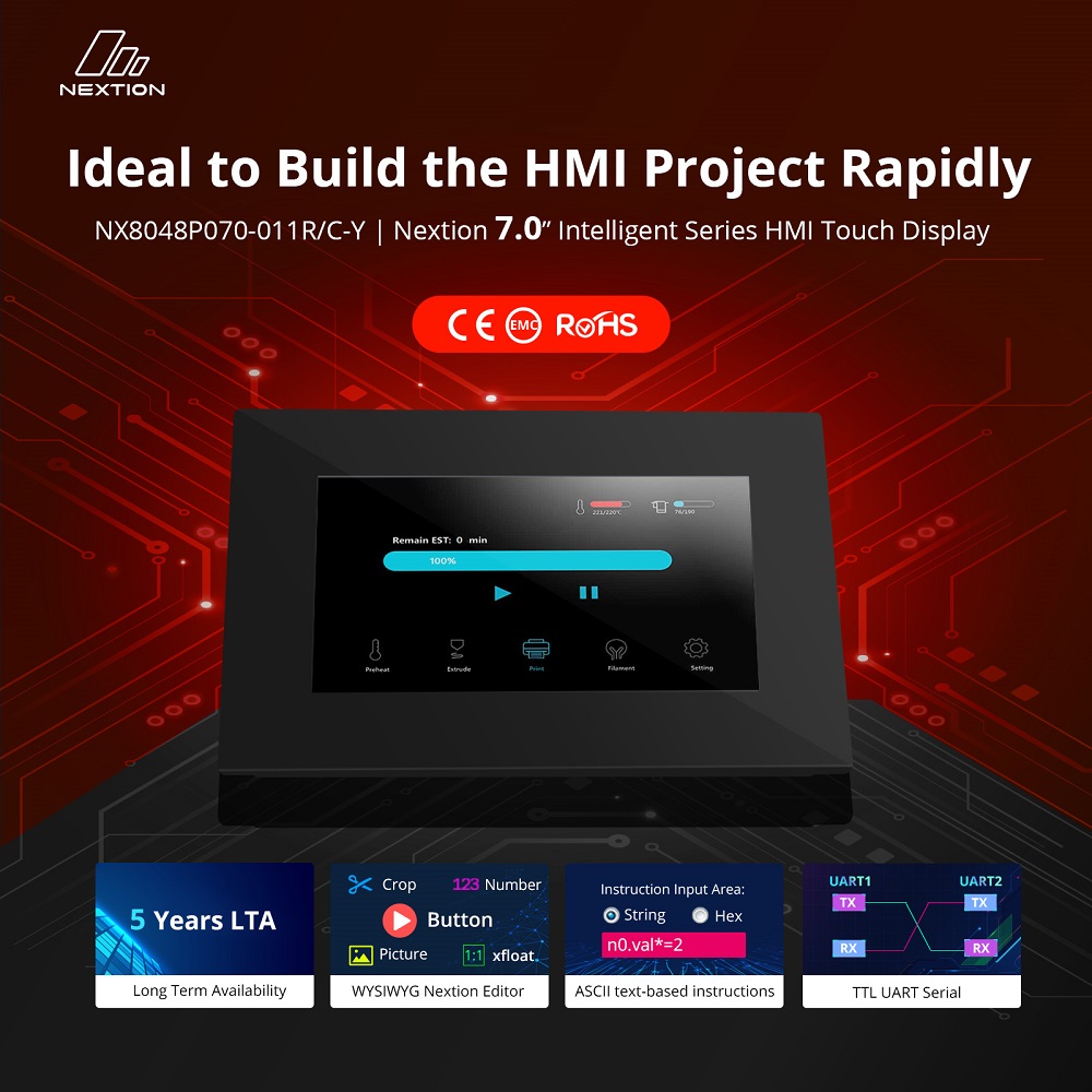 Nextion Intelligent Series HMI Touch Display: 7.0