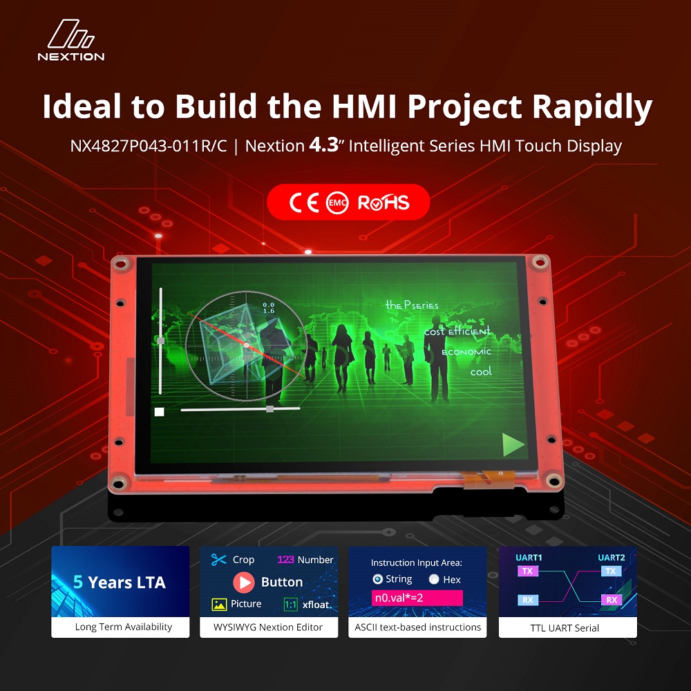 Nextion Intelligent Series HMI Touch Display: 4.3