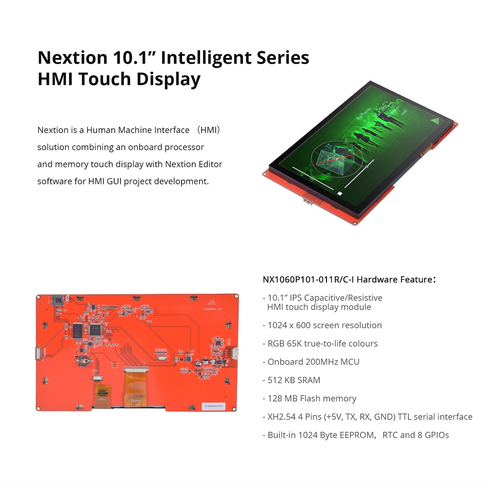 Nextion Intelligent Series HMI Touch Display: 10.1