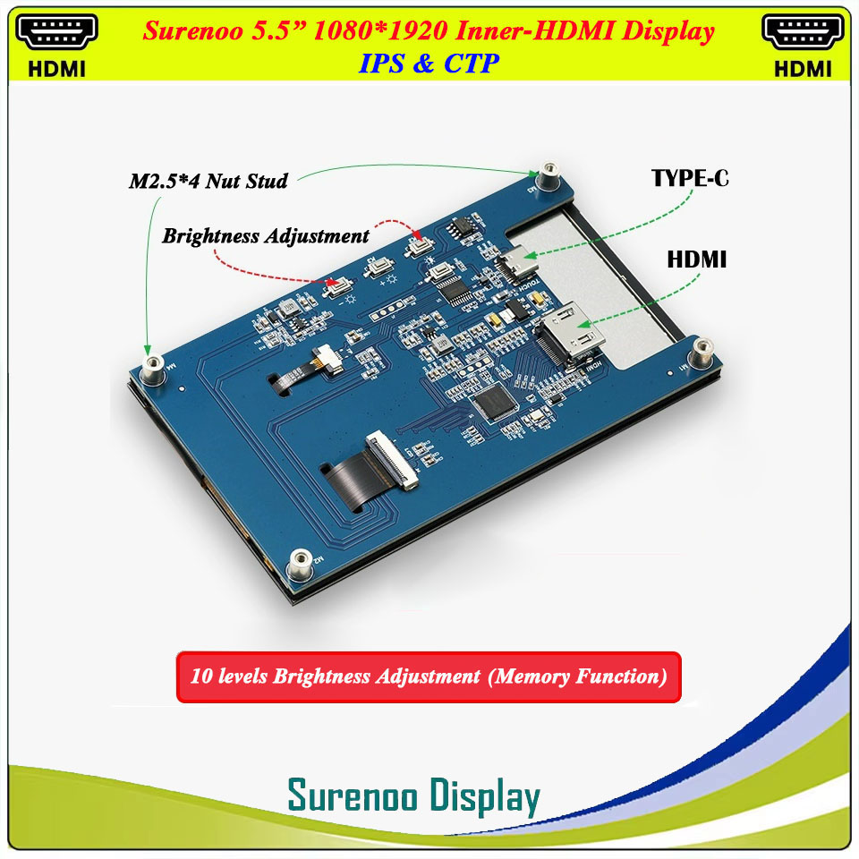 Surenoo Inner HDMI Display 5.5