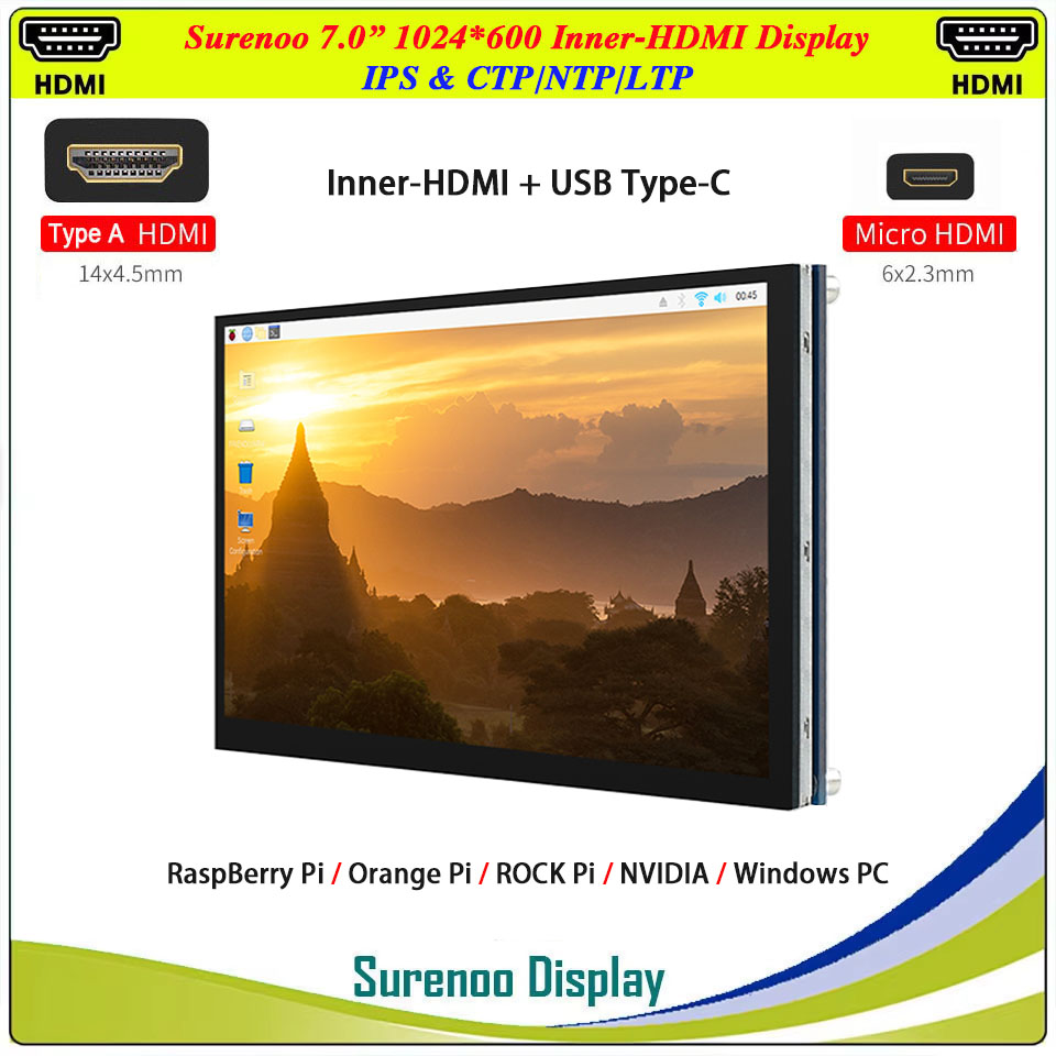 Surenoo Inner HDMI Display 7.0