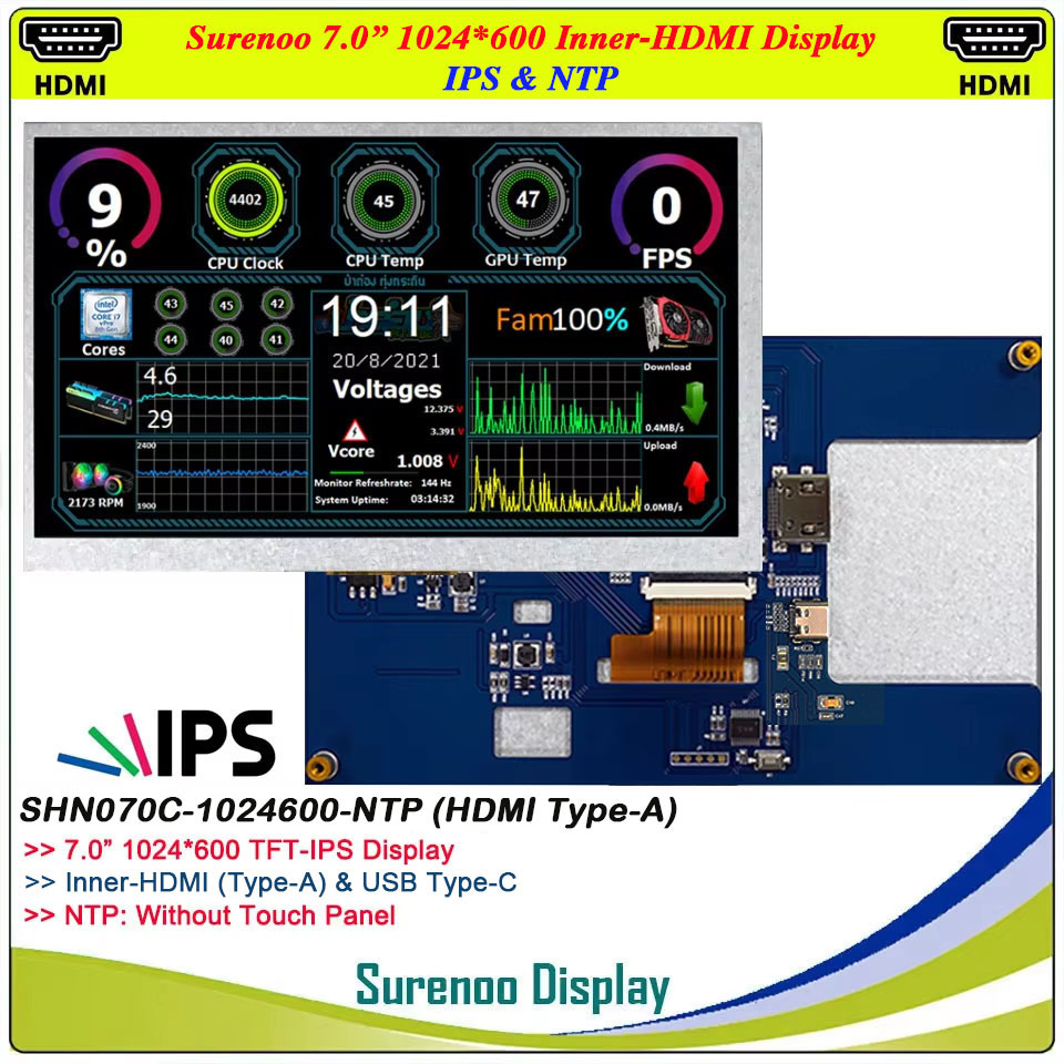 Surenoo Inner HDMI Display 7.0