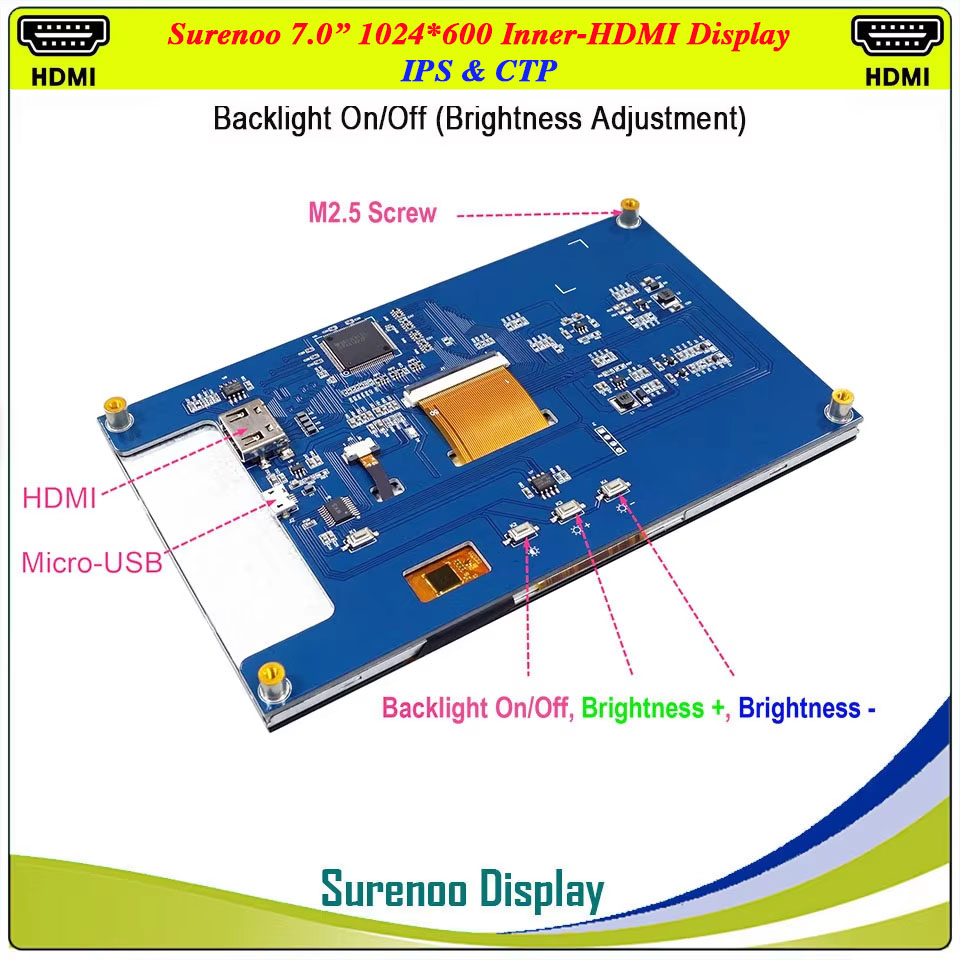 Surenoo Inner HDMI Display 7.0