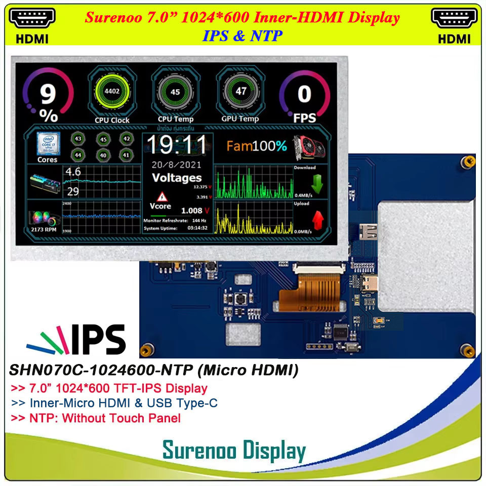 Surenoo Inner HDMI Display 7.0