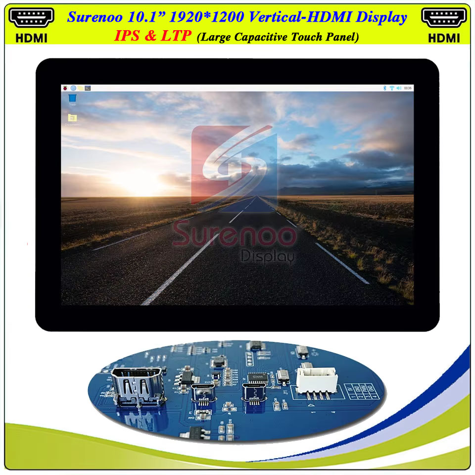 Surenoo Vertical HDMI Display 10.1