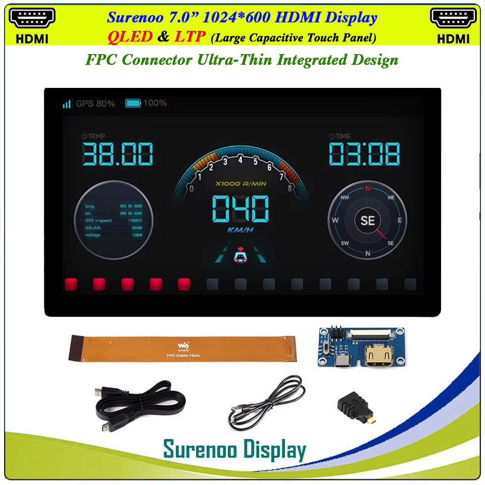 Surenoo Thin and Light Design HDMI Display 7.0