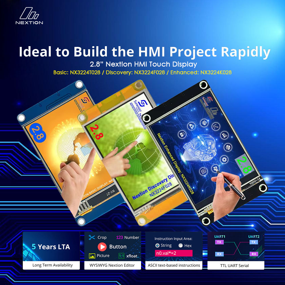 Nextion Basic Discovery Enhanced Series HMI Touch Display: 2.8
