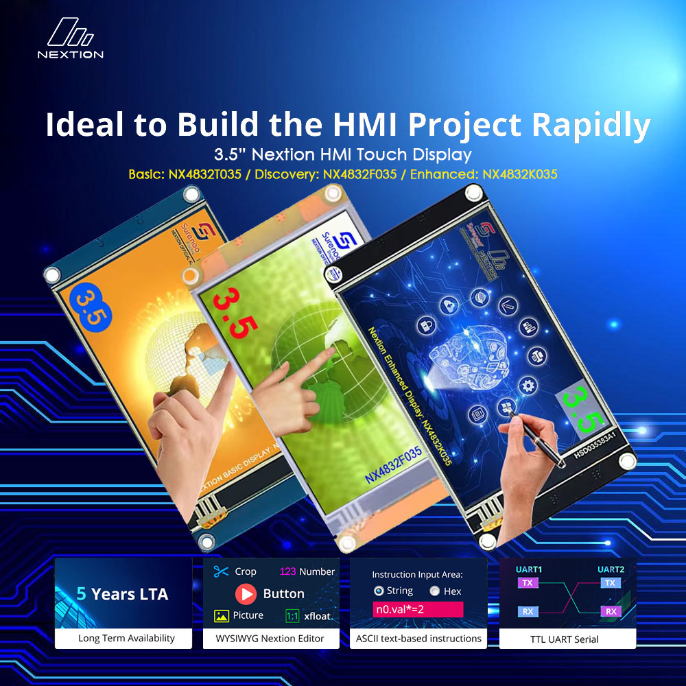 Nextion Basic Discovery Enhanced Series HMI Touch Display: 3.5
