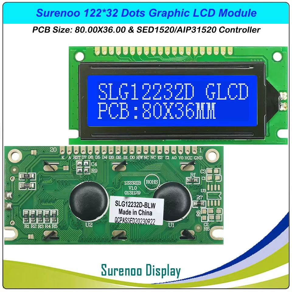 SLG12232D Outline=80.00X36.00MM 2.0