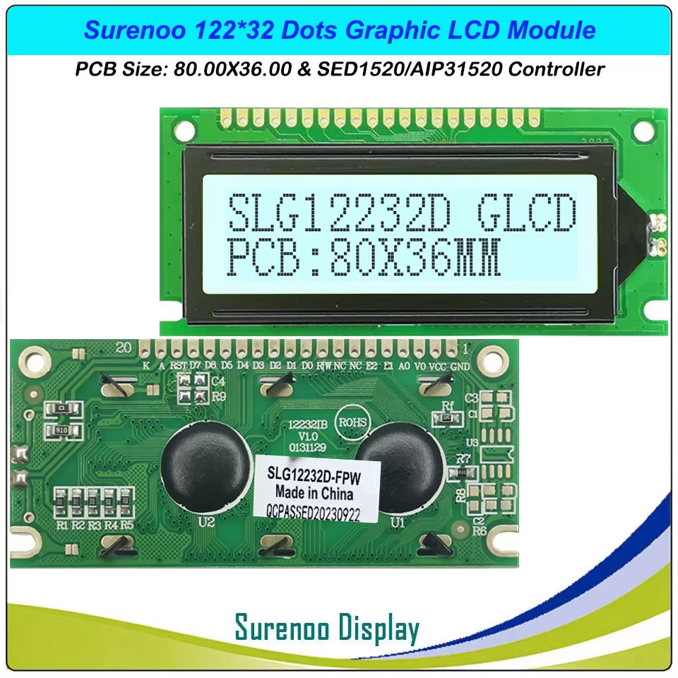SLG12232D Outline=80.00X36.00MM 2.0