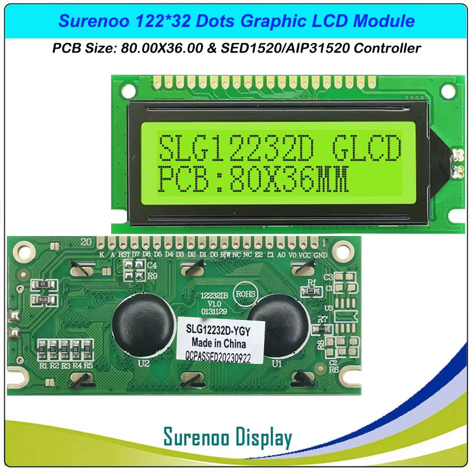 SLG12232D Outline=80.00X36.00MM 2.0