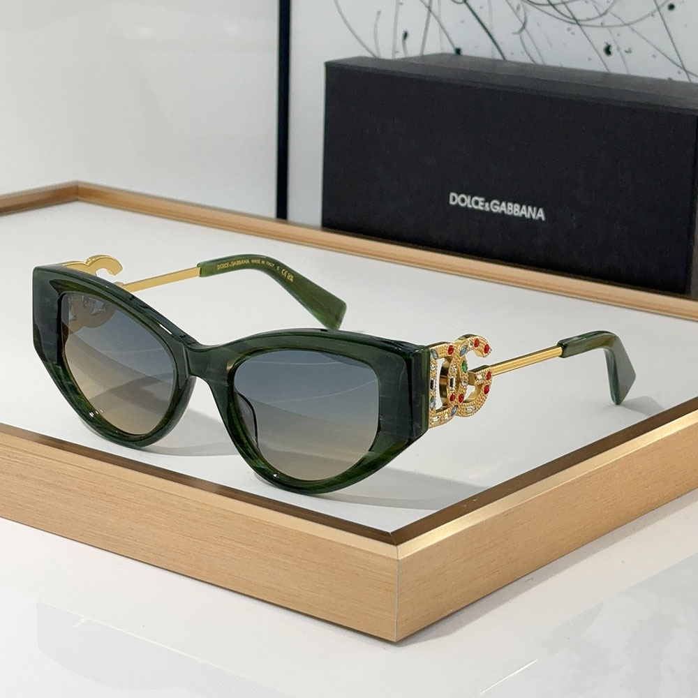 DOLCE & GABBAN DG Large Logo With Metal Mirror legs Sunglasses Top quality