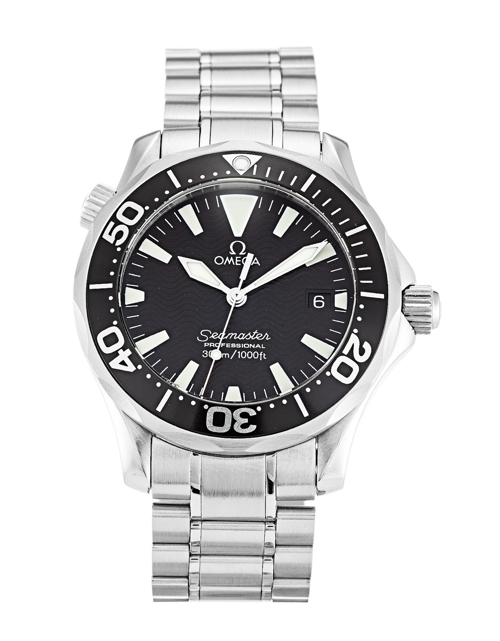 Omega Seamaster 300m Mid Size Black Dial Stick Markers 2262.50.00 36.2MM